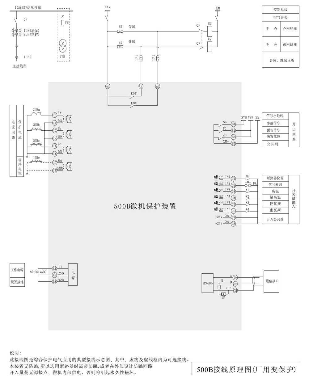 SJP-500B迷你微机保护装置产品参数图片二