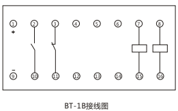 BT-1B/0.2同步检查继电器内部接线及外引接线图