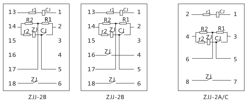 ZJJ-2B内部接线及外引接线图