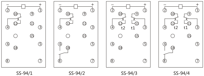 SS-94/4时间继电器接线图及外引接线图片
