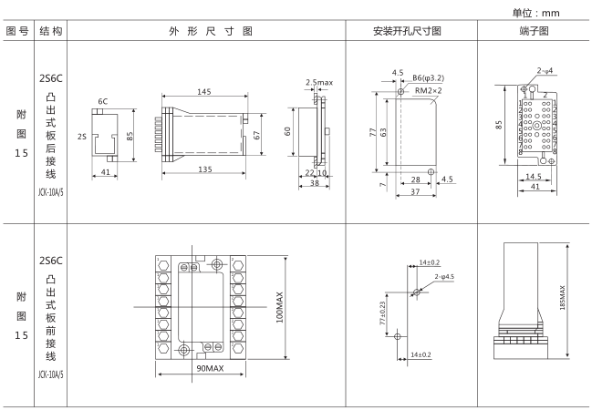 SS-22/1型时间继电器外形及开孔尺寸图片