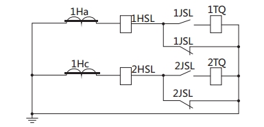 JSL-11继电器构成的去分流操作机构的保护原理图