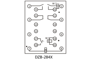 dzb284x中间继电器参数及接线图上海上继科技有限公司