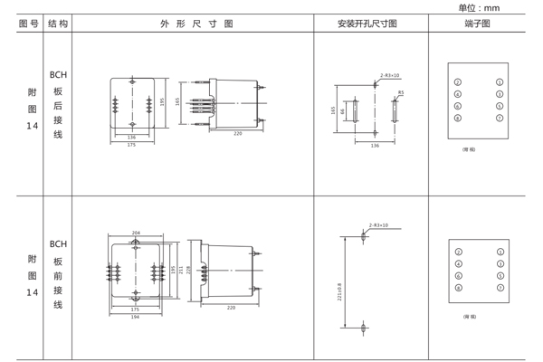 DH-1继电器安装尺寸1