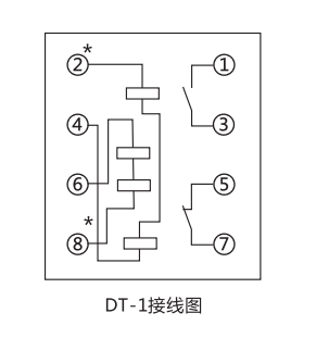 DT-1/160同步检查继电器内部接线及外部接线图