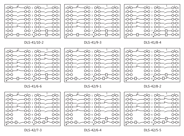 DLS-44/6-2双位置继电器内部连接线图片