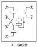 DD-1/40接地继电器外引接线图