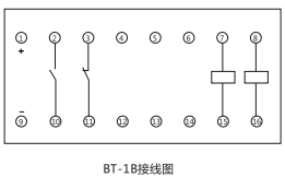 BT-1B/120同步检查继电器内部接线及外引接线图