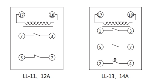 LL-13A/10继电器内部接线