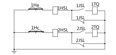 JSL-25继电器构成的去分流操作机构的保护原理图