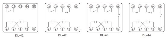 DL-44继电器内部端子外引接线图